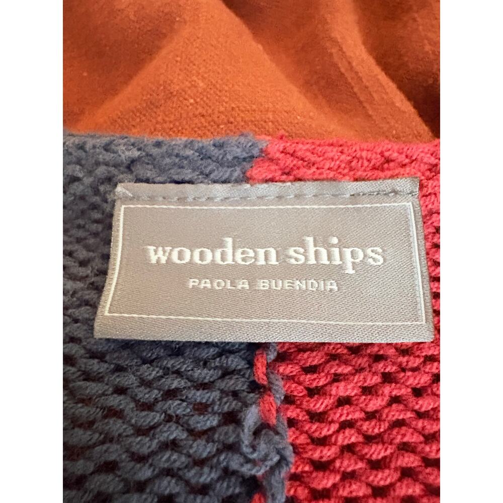 Wooden Ships American Flag Knit Sweater - Red, White, Blue - Picture 4 of 7